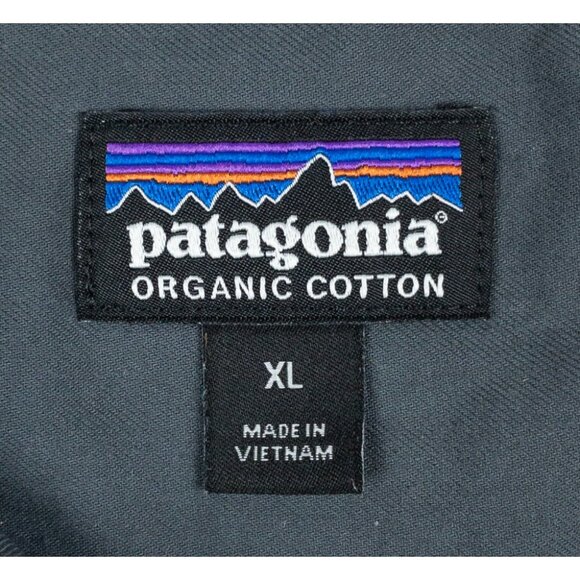 Patagonia Long Sleeve Pima Cotton Shirt Men's XL Gray Outdoor Button-Up 53838 - Picture 3 of 15